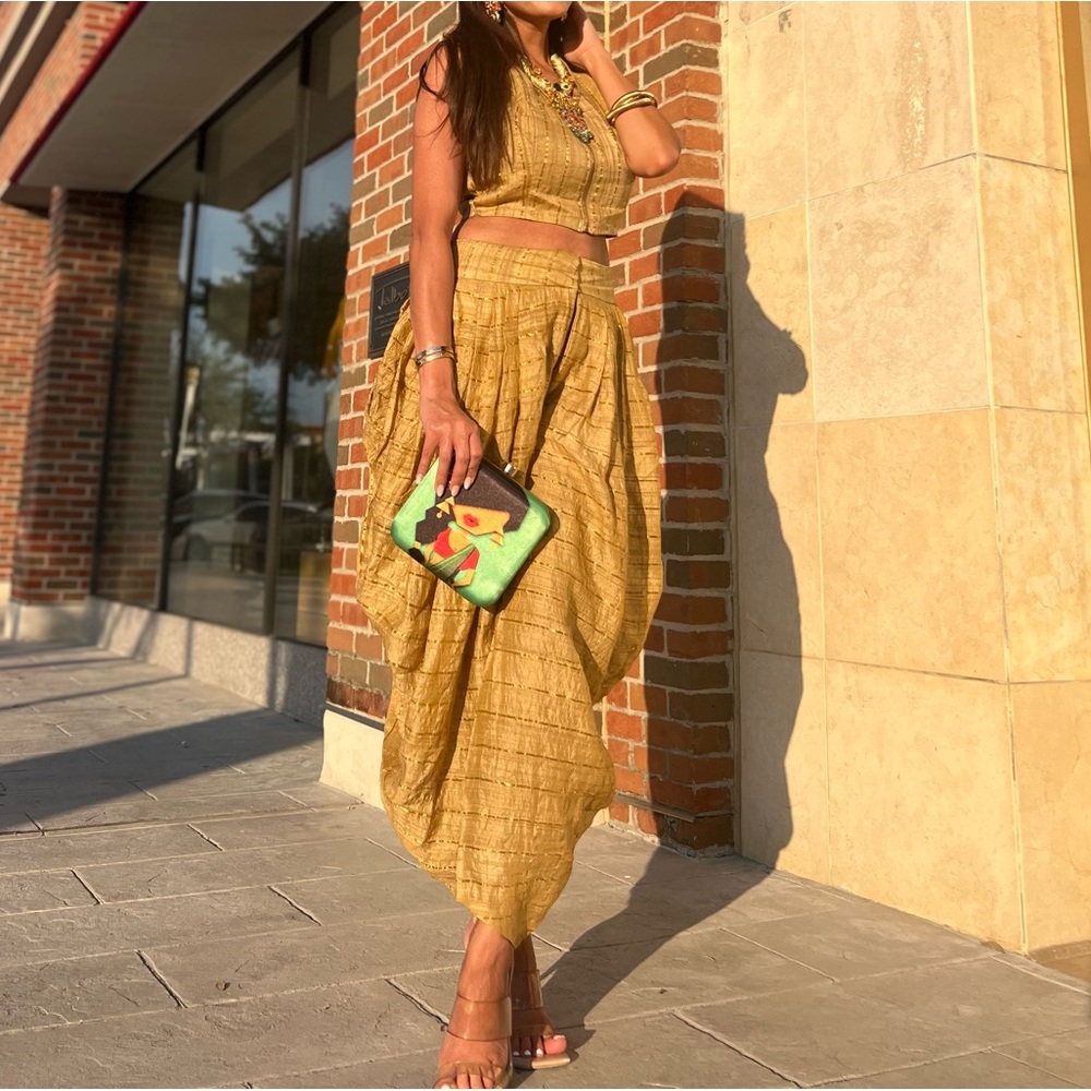 Crop top with tulip pants ✨✨✨